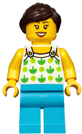 Минифигурка Lego Female, White Halter Top with Green Apples and Lime Spots twn367 U